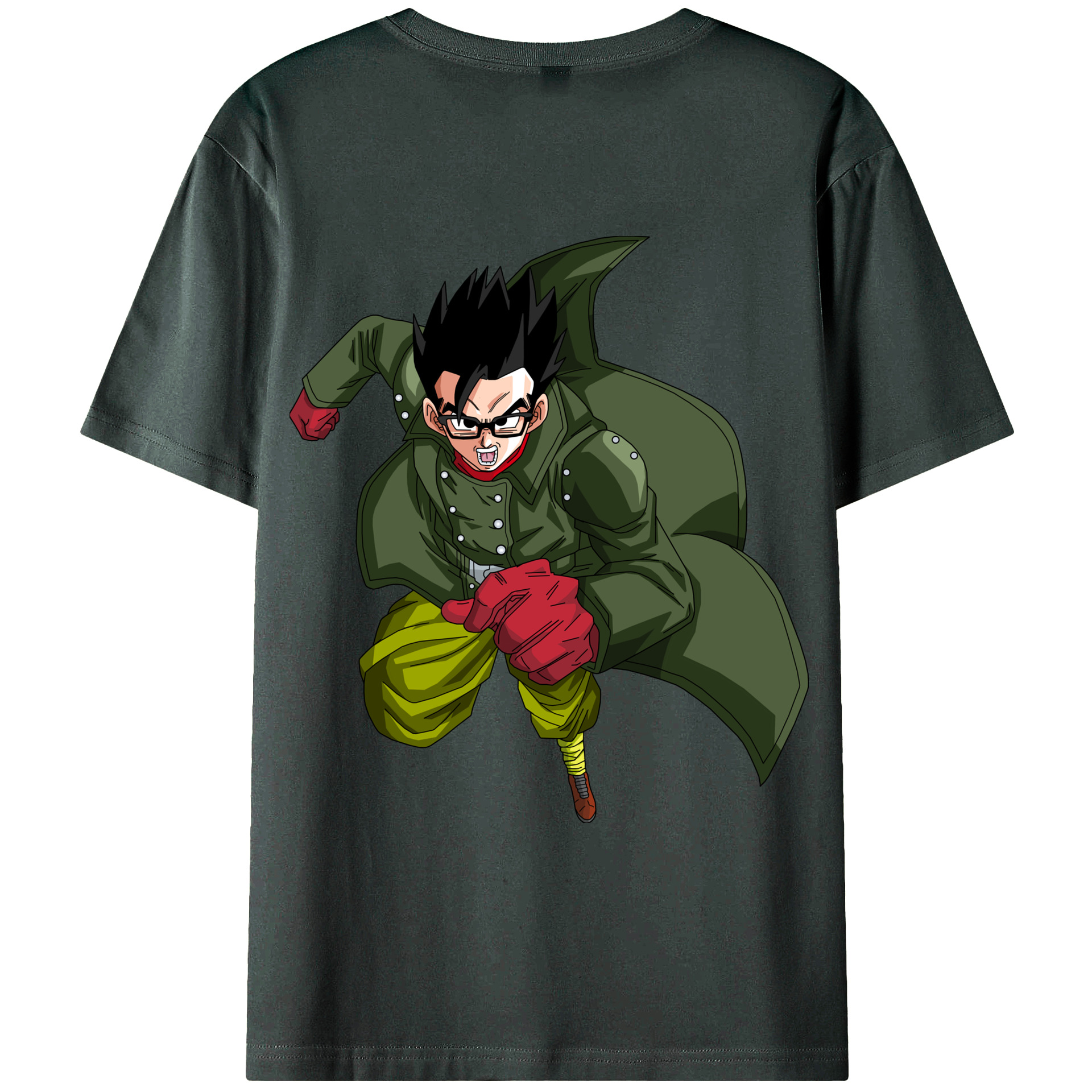（画像用） ドラゴンボール 孫 悟飯（そんごはん）DRAGON BALL Son Gohan 綿100％ メンズ半袖Tシャツ（バックプリント） 通気性